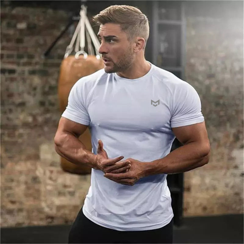 Men's Quick Dry Moisture-Wicking Gym Tee - Stay Cool & Comfortable for All Your Workouts!